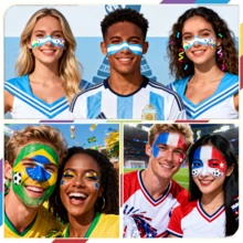 54色面部彩绘套装，多色水彩颜料，工艺品，绘画，适用于绘画、艺术创作、派对、万圣节、圣诞节、复活节、角色扮演、舞台表演、化装舞会和各种节日、体育赛事妆容、礼品、学校和办公用品 - 套裝 - 查看 11