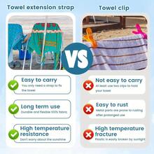 5pcs Elastic Beach Chair Towel Straps, Vibrant Tropical Print - For Swimming Pool, Vacation, Summer Accessories, Towel, Bedsheet Fastener, Beach Towel, Beach Accessories, Travel Accessories, Swimming Gear, Thick & Durable, Printed Design, Suitable For Outdoor Camping, Camping Gear, Swimming Pool Accessories, Cruise Wheelchair, Hawaii, Travel Storage, Outdoor Activities, Camping Equipment, Seaside, Women's Gift, Men's Gift, Personalized Gift - Multicolor - View 9