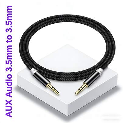 車内の音楽視聴とヘッドホンでの動画視聴に頼れる!パブリックtoパブリック 3.5mmAUXケーブル、 5 Plusなどのモデルに対応。安定した音声伝送、ノイズやラグなし、信頼できる日常的オーディオ接続。