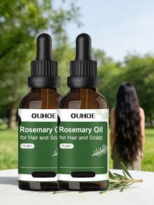 OUHOE Esencia y aceite de romero para el cuidado capilar: fórmula suave y sin alcohol de uso diario con una textura fresca y no irritante que suaviza y realza la belleza del cabello. Apto para todo tipo de cabello. - Esencia y aceite de romero para el cuidado del cabello - Ver 7