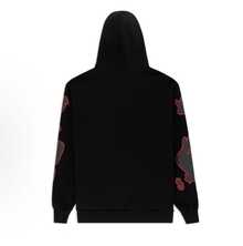 SP5DER  Spider Worldwide Tracksuit Foamed Letters Graphic Hoodies Vintage Printed Hoodie Sweatshirt Casual Oversized Long Sleeve Streetwear Hooded Pullover Streetwear Hoodies, Hooded Neck, Long Sleeve, Foamed Letters, Drop Shoulder, Loose Fit, Kangaroo Pocket, Drawstring Hoodie, Casual Pullover Sweatshirts. Easy To Wear With Leggings, Pants, Jeans, Skirts, Trousers, Etc.The Graphic Vintage Sweatshirts For Women Is A Great Choice For Daily Wear, Casual Wear, Streetwalk, City Walk, Weekends, Home Wear And So On,Suitable For Parties, Dating, Shopping, Office, Vacation, Friends Gatherings, Daily Home Life, Outdoor Activities - 黑色 - 查看 2