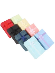 1pc/4pcs/8pcs Cloud Paper Series Gift Boxes, Bow Jewelry Packaging Boxes - Black - View 5