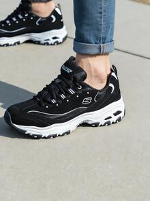 Skechers D”LITES系列男士轻质缓震运动鞋，休闲户外旅行鞋 52675-BLK - 黑色 - 查看 2