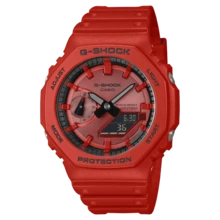 Casio 卡西欧 G-SHOCK 火焰红八角形腕表，防震 200 米防水 奢华运动男士腕表 GZXGA-2100RRB-4A - 均碼 - 查看 1