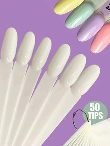 200pcs Reusable Oval Nail Polish Color Card Set With Display Ring, Suitable For Nail Salons And Home DIY Practice Of Gel Nail Polish - Multicolor - View 8