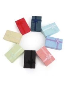 1pc/4pcs/8pcs Cloud Paper Series Gift Boxes, Bow Jewelry Packaging Boxes - Black - View 4