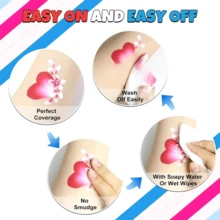 54色面部彩绘套装，多色水彩颜料，工艺品，绘画，适用于绘画、艺术创作、派对、万圣节、圣诞节、复活节、角色扮演、舞台表演、化装舞会和各种节日、体育赛事妆容、礼品、学校和办公用品 - 套裝 - 查看 7