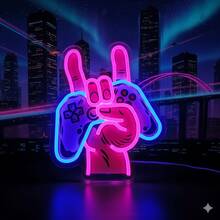 Néons pour zone de jeu, enseigne au néon LED de jeu, décoration murale, néons de jeu électronique, lampe au néon pour salle de jeu alimentée par USB, décoration de fête de jeu, chambre à coucher, repaire d'homme, cadeau pour garçons - Multicolore - Voir 4