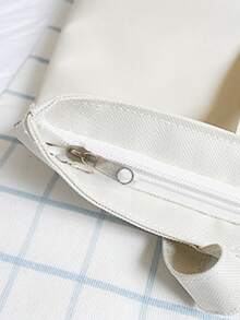 This Reusable Printed Handbag For Women Is A Casual Shoulder Bag With A Large Capacity. It's The Perfect Gift Bag For Teachers, Women, Girlfriends, And Family. Portable And Spacious, It's Suitable For Teen Girls And Ideal For The Office, Work, Business, Commuting, Shopping, And Vacation. - White - View 3