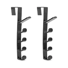 2 Pieces Adjustable Over Door Hanger Organizer, Stylish Door Hooks, Wall Mounted Utility Hooks, Plastic, Versatile Coat Organizer, Easy To Install Plastic Storage Hooks For Clothes, Bags And Accessories, White And Black, Versatile Bedroom And Home Organization Solution - Multicolor - View 15