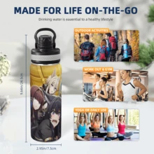 The Eminence In Shadow Stainless Steel Car Cup 304 Vacuum Insulated Tumbler With Handle Leak Proof Wide Mouth Easy To Clean Cup Holder Friendly For Travel Office Gym Gift - 黑色 - 查看 9