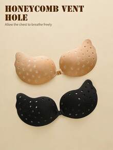 2/1 Pair Invisible Push Up Strapless Bra, Adhesive Silicone Nipple Covers, Backless Sticky Bras For Wedding Dress, Seamless Reusable Breast Lift Pasties - Multicolor - View 7