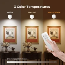 2个/1个LED双面发光磁吸壁灯，LED双面磁吸柜灯，360°旋转，USB充电，三级调光，触摸和遥控，LED床头灯，室内照明，适用于客厅、卧室、走廊、床头，现代壁灯装饰，家居装饰照明，走廊照明，卧室装饰，现代装饰，展厅照明 - 彩色 - 查看 4