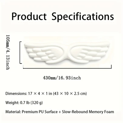 Tấm kê cổ tay bàn phím bằng silicon công thái học này có thiết kế cánh thiên thần độc đáo. Nó được làm đầy bằng mút xốp PU mật độ cao, mang lại sự hỗ trợ mềm mại, giúp cổ tay bạn thoải mái hơn khi sử dụng bàn phím trong thời gian dài. Phần đáy được trang bị các miếng đệm silicon chống trượt để đảm bảo sự ổn định.