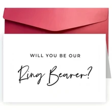 1 st romantiskt ringbärarkort design för kollegor par partners vänner alla årstider välsignelsegåva tack jul födelsedagsfest inbjudan - Multifärgad - Visa 3