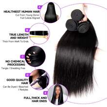 BINF Straight Human Hair Bundles Sweet Love In Every Strand 100% Unprocessed Virgin Straight Human Hair Weave Romantic Glow With Perfect Hair Straight Bundles Human Hair Extensions Love Anchored At Hair Tips Remy Virgin Raw Thick Straight Hair Bundles - #1B Straight Bundles - 查看 5