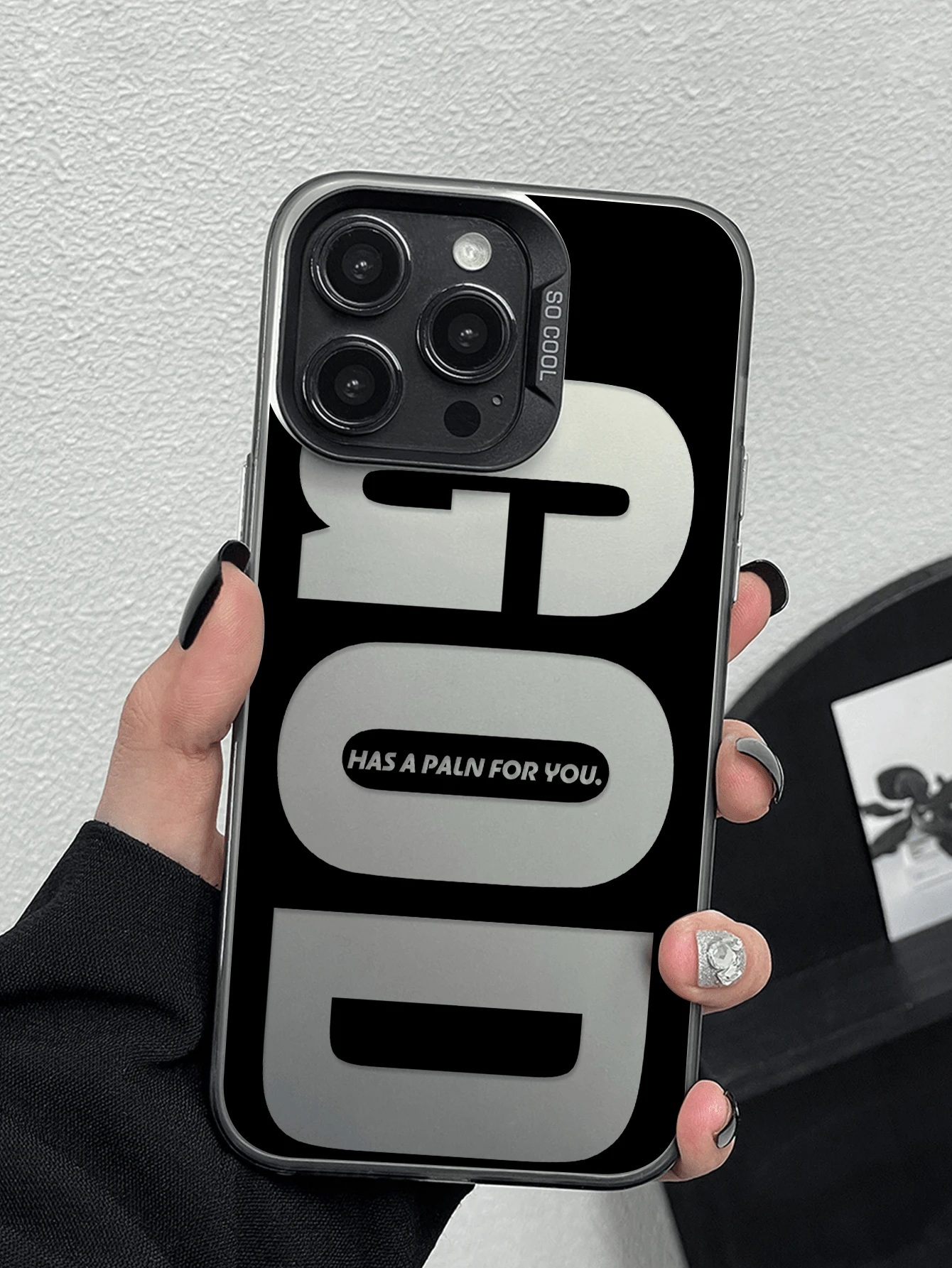 Slogan 1pc "God Has A Plan For You" Shock-Proof Phone Case, Compatible With IPhone 7 8 X XR 11 12 13 14 15 16 17 Pro Max Plus Air Air, Soft, Unique, - Multicolor - View 1