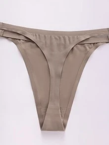 Set Of 6 Or 3 Seamless Thong Panties With Adjustable Waist, Imported Polyamide, For Everyday Use, Gym - Nhiều màu - Xem 5