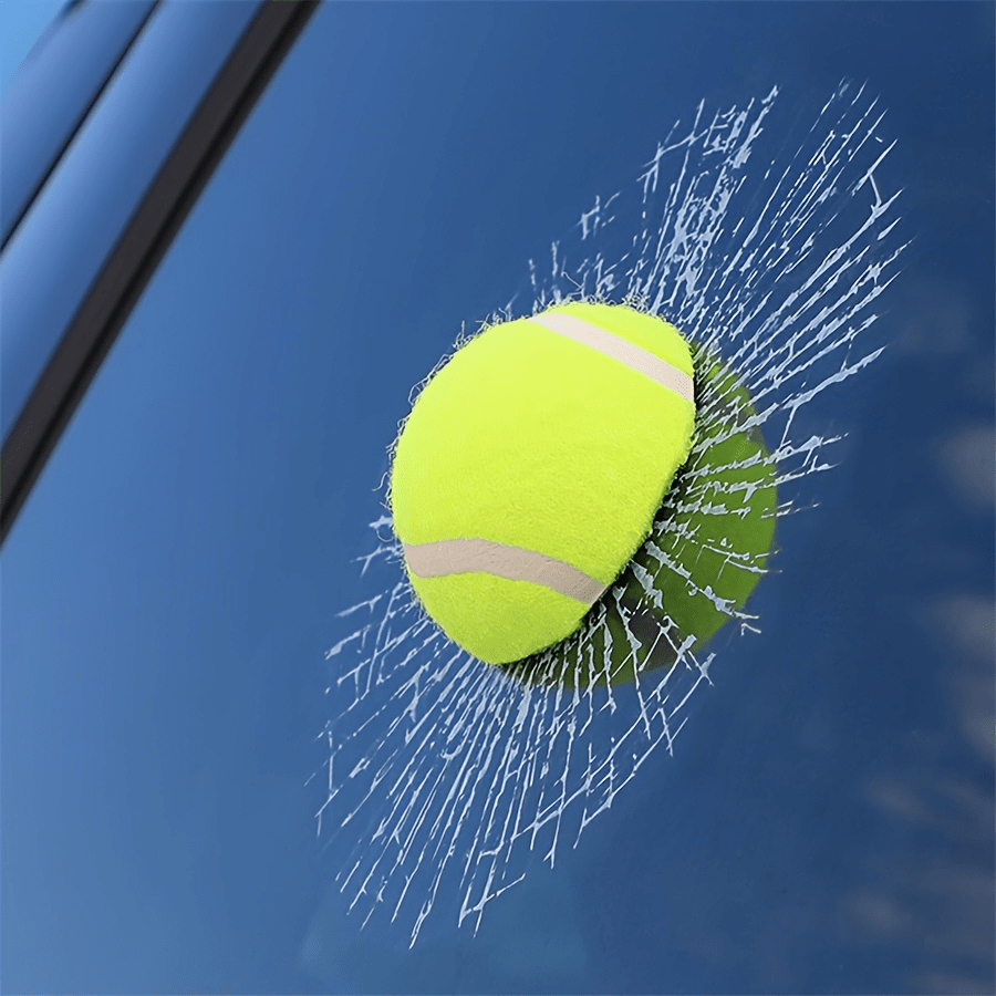 3D Pokeball Car Sticker, Creative Tennis Ball Style Window Decal, Removable Waterproof Car Glass Decoration Sticker, Suitable For Sedan, SUV, Truck, Van, Cartoon Game Style Automotive Accessory, DIY Personalized Car Decor Sticker