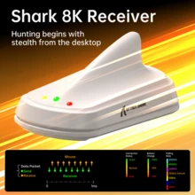 ATTACK SHARK Mouse Gamer Ultraleve Sem Fio ATTACKSHARK V8 com Polling de 8K, 42000 DPI, Chip MCU Nordic 54L15, Sensor PixArt 3950 Max - Com Fio/BT/2.4Ghz, Bateria de Longa Duração de 400 Horas, Programável para Jogos de FPS no PC - Fita Branca/Preta - Multicolorido - Ver 6