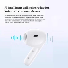 Auriculares inalámbricos Xiaomi Air 3 SE, con un diseño semi-auricular ultra cómodo, adecuados para uso durante todo el día y para dormir. Cuentan con una batería de 180mAh, proporcionando un tiempo de funcionamiento total de hasta 28 horas. El sonido es claro, la carga es rápida y son adecuados para el trabajo, los desplazamientos y los viajes. - Blanco - Ver 2