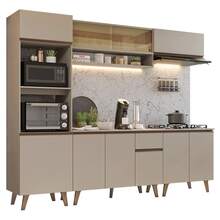 Cocina Integral Completa Modular Madesa Nice 260cm Crema 01 - Beis - Ver 12