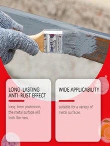 150g Water-Based Stainless Steel Coating (Gray/White/Blue/Black), Waterproof, Anti-Rust, Metal Base Layer, Durable Repair Coating, Provides Multiple Colors, Anti-Rust And Metal Repair Coating, Anti-Corrosion/Anti-Rust, Easily Solves Rusting Issues, Suitable For Various Iron, Metal, Wood Indoor And Outdoor, Home, Furniture, Water-Based, Waterproof, Anti-Pollution - Multicolor - View 6