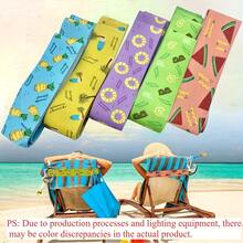 5pcs Elastic Beach Chair Towel Straps, Vibrant Tropical Print - For Swimming Pool, Vacation, Summer Accessories, Towel, Bedsheet Fastener, Beach Towel, Beach Accessories, Travel Accessories, Swimming Gear, Thick & Durable, Printed Design, Suitable For Outdoor Camping, Camping Gear, Swimming Pool Accessories, Cruise Wheelchair, Hawaii, Travel Storage, Outdoor Activities, Camping Equipment, Seaside, Women's Gift, Men's Gift, Personalized Gift - Multicolor - View 11