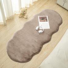 1 件柔软仿兔毛地毯，独特造型设计，1-5 厘米裁剪误差，轻便，可水洗，柔软蓬松，保暖，适合卧室床头柜和客厅装饰，室内使用及装饰，追求温暖和柔软，装饰地毯，卧室装饰，小地毯，地毯，家居装饰，客厅地毯，客厅家居装饰，毛绒地毯 - 棕色的 - 查看 5