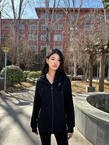 Nike WINDRUNNER Sportswear Tech Fleece 純色拼接連帽字母印花長袖夾克 女款 - 黑色 - 查看 10