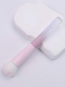 1pc Pink Cute Cat Paw Shaped Multi-Use Blush Highlighter Cream Makeup Brush, Powder Foundation Blending, Fluffy Applicator, Professional Design, Soft Bristles - Pink - View 2