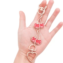 1Pc/2Pcs Bag Extender Chain Purse Strap Extenders Purse Extender Chain Replacement Accessories For Handbag Purse Shoulder Bag Crossbody Travel Essentials Cherry Holiday Essential - Red - View 2