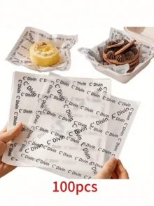 50/100 tờ giấy nướng chống dính trong suốt; giấy chống dầu mỡ, thích hợp cho bánh ngọt, bánh mì kẹp thịt và bánh kem, dụng cụ làm bánh, khuôn bánh, đồ dùng nhà bếp, giấy lót thực phẩm. - Nhiều màu - Xem 11