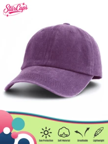 1 chiếc mũ lưỡi trai nữ kiểu cổ điển, dáng suông, buộc cao, thích hợp cho hoạt động ngoài trời, đa năng. - 1 cái - Xem 15