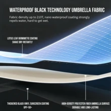 Automatic Opening And Closing Folding Umbrella - Compact Design - Ergonomic Handle, 8 Steel Ribs - Portable And Durable Outdoor Folding Umbrella, Sturdy And Durable Men's Business Umbrella, Windproof, Rainproof And Sun-Protective, Women's Dual-Use Sun And Rain Umbrella, Women's Gift, Automatic Opening/Closing, Stylish And Portable, Suitable For Sun And Rain. - Black - View 6