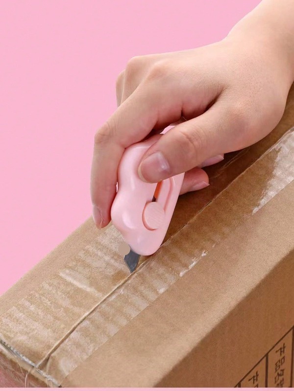 Mini estilete em formato de nuvem/cortador de caixas/abridor de envelopes/cortador de envelopes, cortador de papel portátil em formato de nuvem com furo para chaveiro