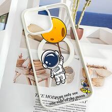 Funda de acrílico mate magnética para teléfono,Patrón de Astronauta con globo,borde flexible de silicona con acabado mate,Función de succión magnética,Para Apple 17Air/16E/15/14/13/12/11/XR/XS/PRO/PLUS/PROMAX/MINI, Galaxy S/A/M 26/25/24/23/56/55/54/53/36/35/34/33/32/16/15/14/13/12/06/05/04/03/02 FE/Plus/Ultra, Poco/Redmi/Note 13/12/11/10/9/8/X7/X6/X5/X4/M6/M5/M4/F7/F6/F5/C75/C65/C40, G84/82/71/54/52/51/34/24/22/13/04/E40/E22/E20/E14/Edge30,Infinix Note40|Hot30|Gt20, Es ideal para una variedad de ocasiones festivas como san valentín, halloween, navidad y año nuevo. Es ideal para uso personal o como regalo. - Negro - Ver 3