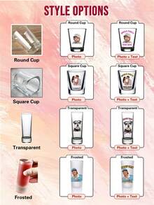 Personalized Fun Shot Glaases,Personalized Wedding Shot Glasses,2oz Glass Material,Custom Photo & Name | Suitable For Wedding,Bridesmaid Gift,Valentine's Day,Wedding Decor,Birthday Parties,18th Birthday Gifts,Unique Birthday Gift, Photo Keepsake, Fun Birthday Gift,Shot Glass With Face,Shot Glass With Picture, Custom Birthday Shot Glasses, Personalised Gifts And For Groomsmen Gifts,Gifts For Men - Multicolor - View 8