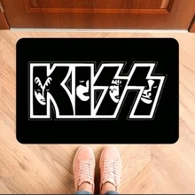 Tapete de Entrada para Porta Decorativo Banda Kiss- Antiderrapante Costura Reforçada ( Tap 342) - Multicolorido - Visão 1