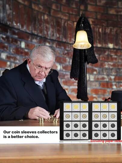 Standard Stamp Album Pages, Black Background Double-Sided 7 Rows, High Capacity Stamp Collection Album For Stamp Collectors