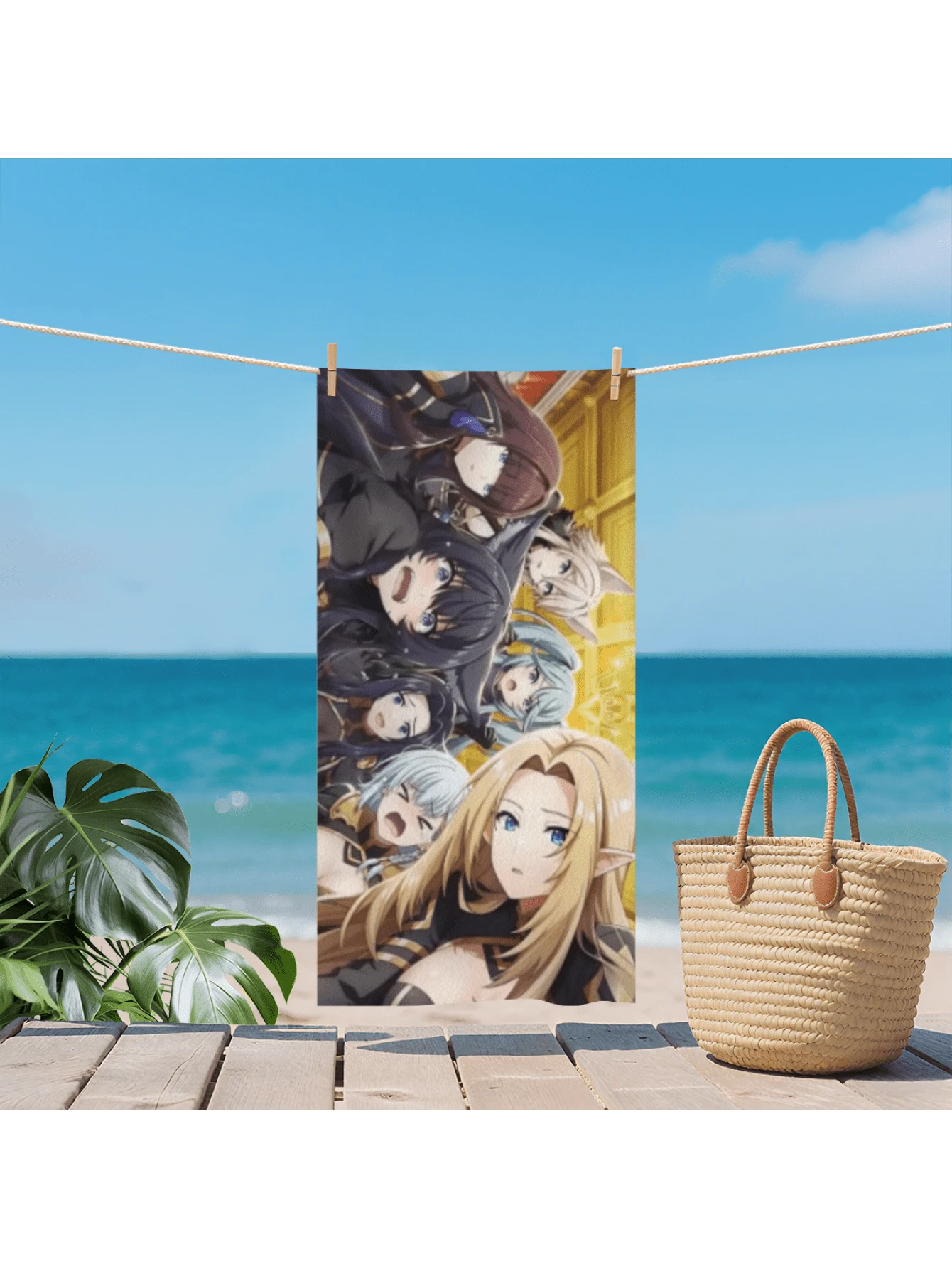 300g The Eminence In Shadow Beach Towel Bath Towel Multiple Sizes Sand Towel Soft Absorbent Quick Dry Lightweight UPF Sun Protection For Beach Pool Picnic Camping Travel Outdoor - trắng - Xem 1