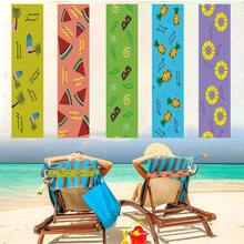 5pcs Elastic Beach Chair Towel Straps, Vibrant Tropical Print - For Swimming Pool, Vacation, Summer Accessories, Towel, Bedsheet Fastener, Beach Towel, Beach Accessories, Travel Accessories, Swimming Gear, Thick & Durable, Printed Design, Suitable For Outdoor Camping, Camping Gear, Swimming Pool Accessories, Cruise Wheelchair, Hawaii, Travel Storage, Outdoor Activities, Camping Equipment, Seaside, Women's Gift, Men's Gift, Personalized Gift - Multicolor - View 2