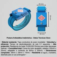 Pulsera Antiestática Inalámbrica Ajustable para Electrónica | Pulsera Antiestatica sin Cable Protección ESD | Pulsera para Reparaciones Electrónicas Celulares y Computadoras | Protección contra Descargas Estáticas para Componentes y Circuitos | Pulsera Electrónica Ajustable para Muñeca Uso Técnico y Doméstico | Herramienta de para Mantenimiento Electrónico | Cómoda Ligera y Reutilizable | Anti Static Wrist Strap Wireless ESD Wristband Electronics Repair Tool - Azul - Ver 3