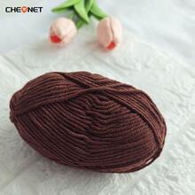 1团手工编织毛线，适合编织毛衣/背心和各种手工艺品，中等粗细毛线球，钩针编织套装，可用于制作帽子/围巾/钩针拖鞋