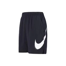 Nike Dri-Fit Dri-FIT純色腰部抽繩速乾休閒短褲 男款黑色 - 黑色 - 查看 2