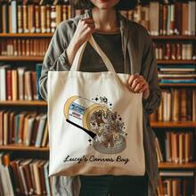 Personlig söt canvasväska för hund och katt med pillerflaska, med namn och födelsedagspresent, lämplig för djurälskare - Multifärgad - Visa 2