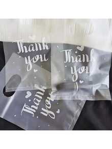 50/100个迷你感谢礼品袋 - 可重复使用，透明塑料，自封袋，适用于婚礼、派对回礼、购物等场合，带提手 - 非常适合装糖果、礼物和小礼品，透明袋 - 禮袋 - 查看 4