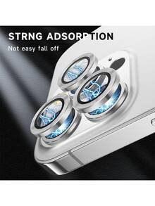 Yezodawee 3pcs Camera Lens Protector, Aluminum Alloy Metal Full Coverage Tempered Glass Compatible With IPhone 11/12/13/14/15/16 Pro Max/Mini - Silver - View 6