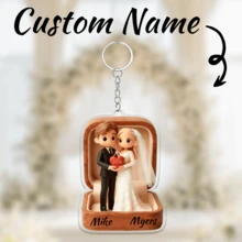 Móc khóa khắc chữ cưới theo yêu cầu, Móc khóa acrylic cá nhân hóa, Móc khóa đôi theo yêu cầu, Quà tặng ngày Valentine, Quà sinh nhật, Quà kỷ niệm, Quà tặng cặp đôi, Trang trí nhà cửa, Quà lưu niệm, Dễ thương, Chất lượng cao, Quà sinh nhật, Quà lưu niệm kỷ niệm ngày cưới, Quà lưu niệm tốt nghiệp - Nhiều màu - Xem 10