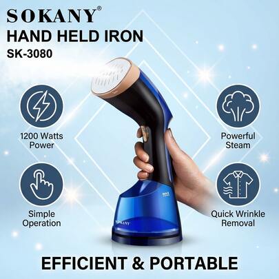  SOKANY3080 Ironing Machine, Fast Heating Handheld Steam Iron-Multifunctional Steam Ironing Machine, Portable Clothing Steam Iron Suitable For Family, Travel, Hotel